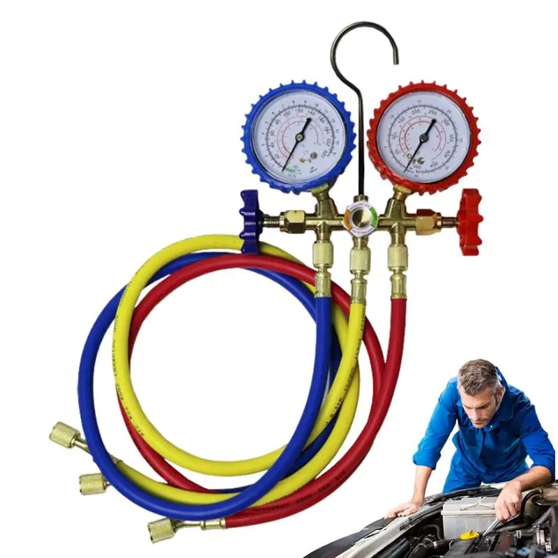 

R134a Refrigerant Recharge Kit Recharge Measuring Refrigerant Hose Car Repair Tool For R134A/R22/R410/R12 Refrigerant Automotive