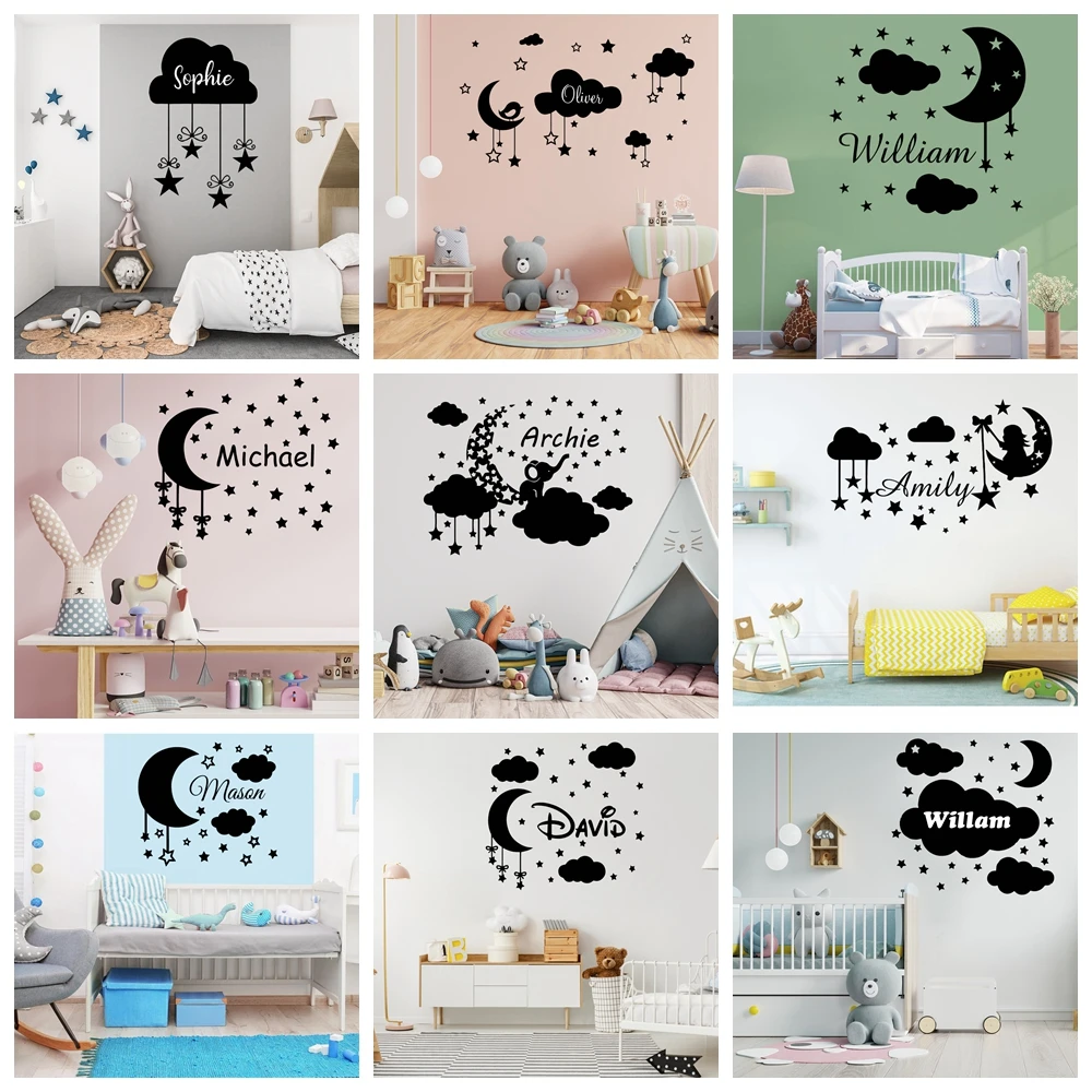 

1 pc pretty princess custom name Wall Sticker Self Adhesive Vinyl Waterproof Wall Art Decal For Kids Rooms Decoration Wallpaper