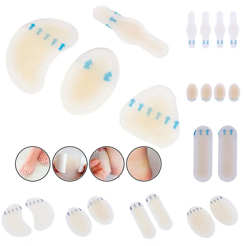 2/4pcs Adhesive Hydrocolloid Gel Blister Plaster Heel Anti-wearing Heel Sticker Pedicure Patch Plaster Foot Care Tools