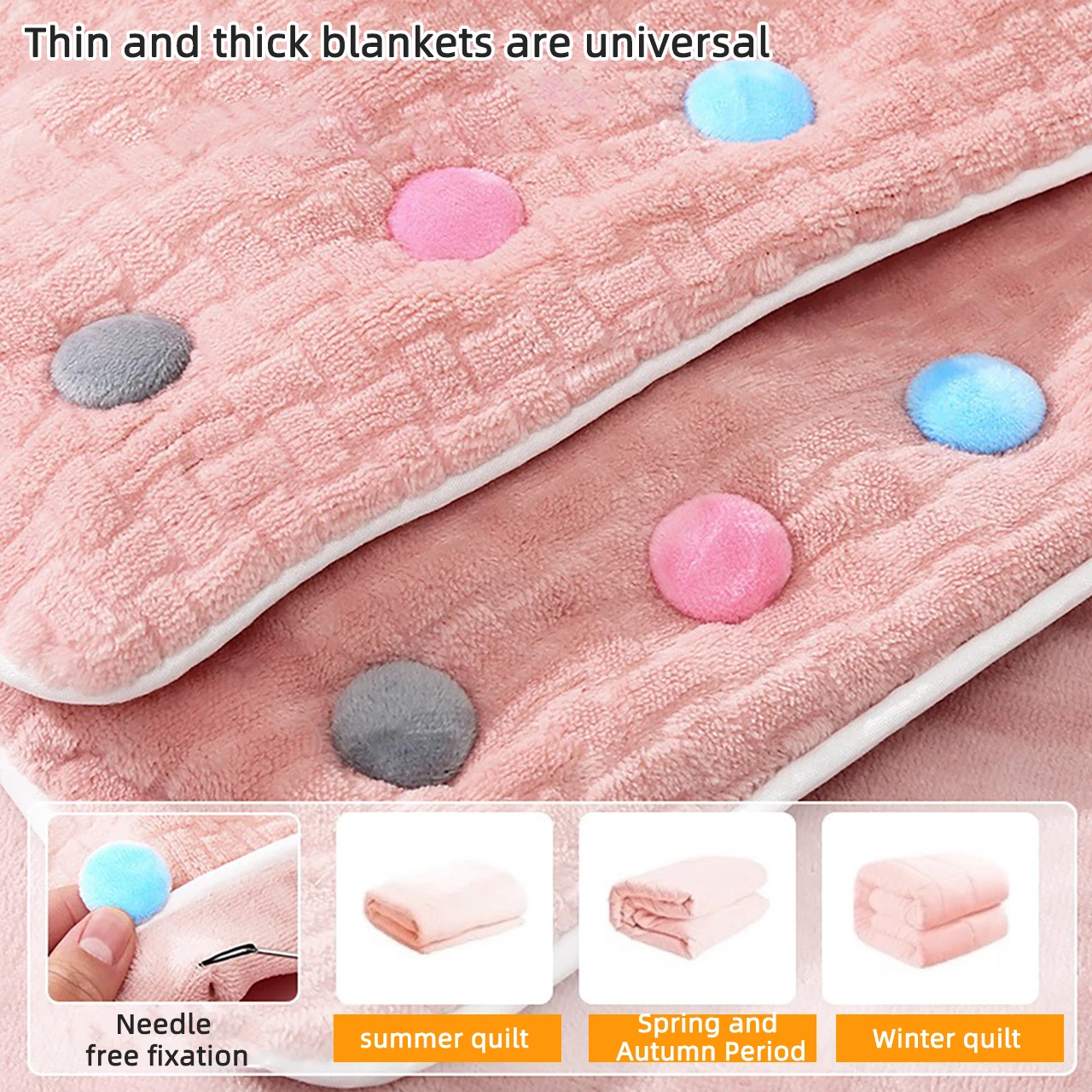 8Pcs Quilt Fixing Clips Duvet Clips Bedding Holder Fasteners Round Plush Fixing Clips for Winter Thick Quilts Blanket Sheet Bed