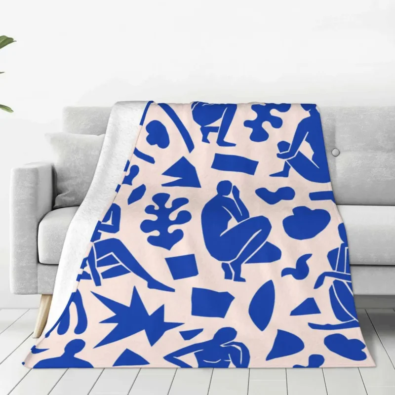 

Henri Matisse Style Blanket Nordic Geometry Plush Throw Blanket Summer Air Conditioning Personalised Ultra-Soft Warm Bedsprea