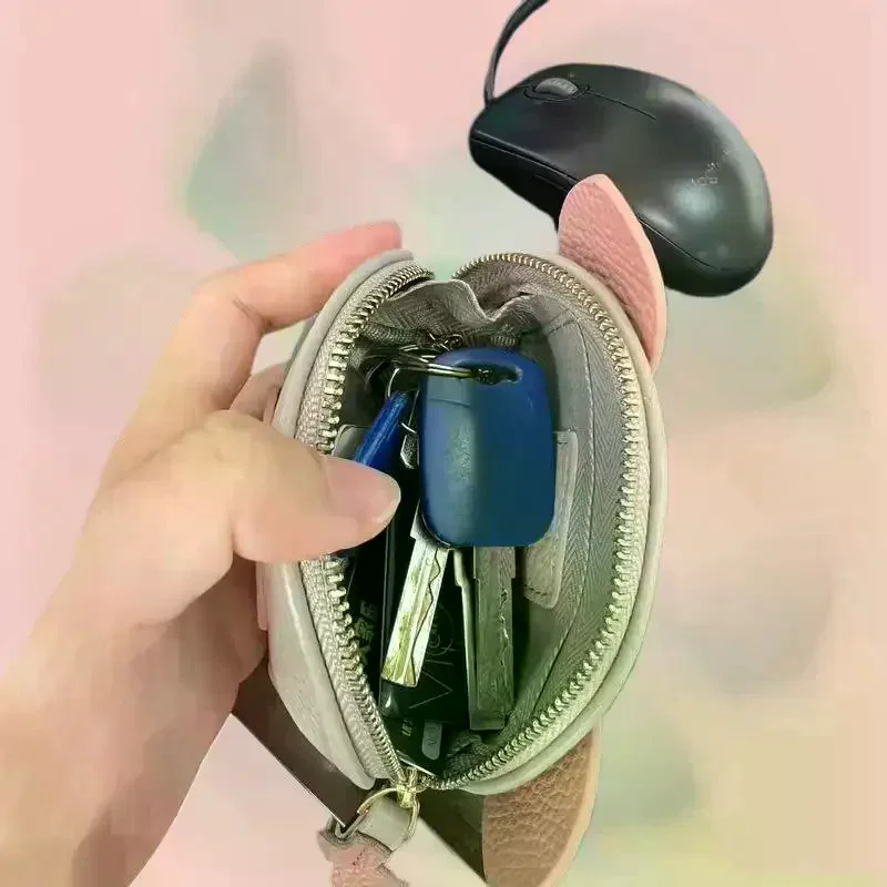 Portamonete portamonete in pelle PU simpatico maiale simpatico cartone animato mini pochette per auricolari regali - immagine 5