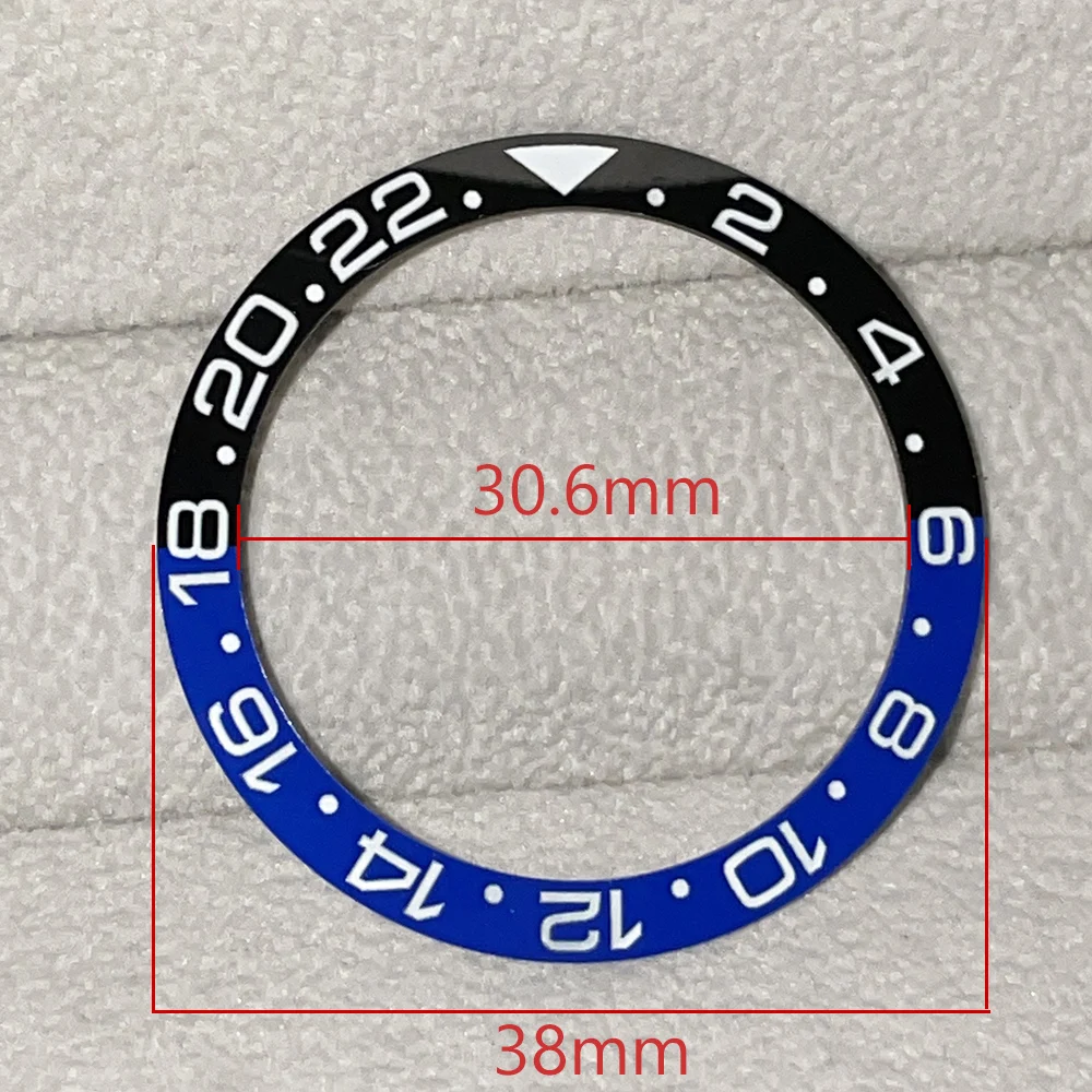 Blue/Green Luminous Watch Bezel Insert 38mm*30.6mm Insert Ring fit SUB GMT Watch Replacement Bezels Accessories