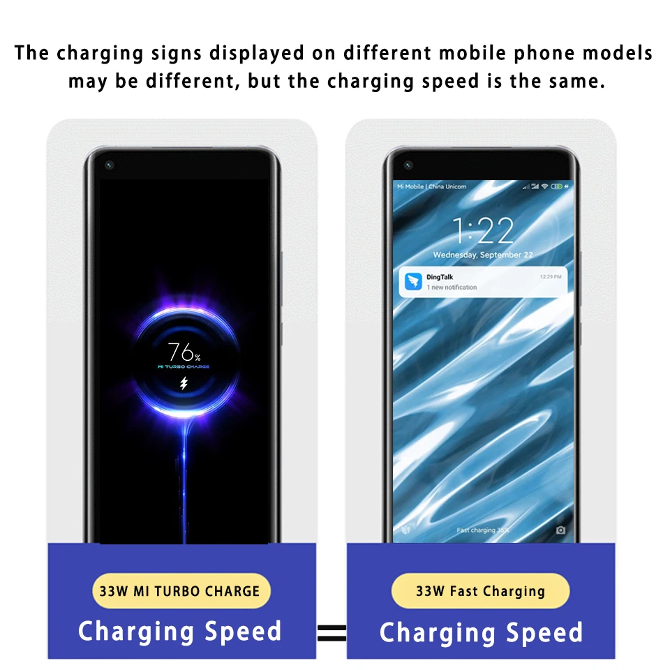 Xiaomi Mi Turbo Charger 33w 30w Fast Charge EU Chargers Adapter