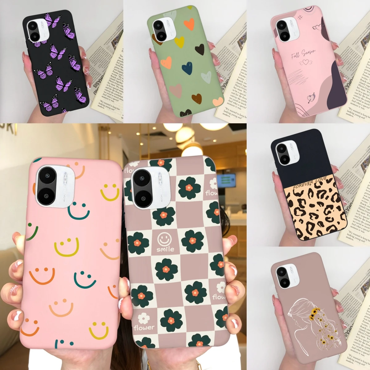 Per Xiaomi Redmi A1 2022 A2 A1Plus 2022 A2 Plus Custodia Bella Faccia Sorridente Per Redmi A1 2022 A2 A1 Plus 2022 A2Plus Silicone Funda