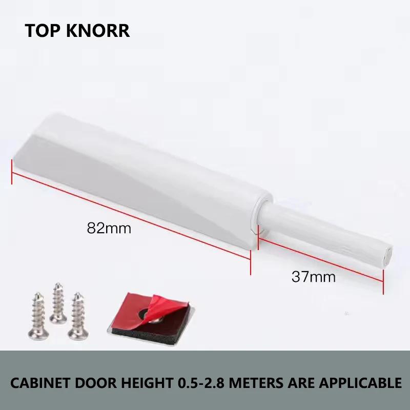 TOP KNORR No Handle Cabinet Door Rebounder Bouncing Clothes Cabinet Pressing Closet Door Invisible Magnetic Press Spring Device images - 6