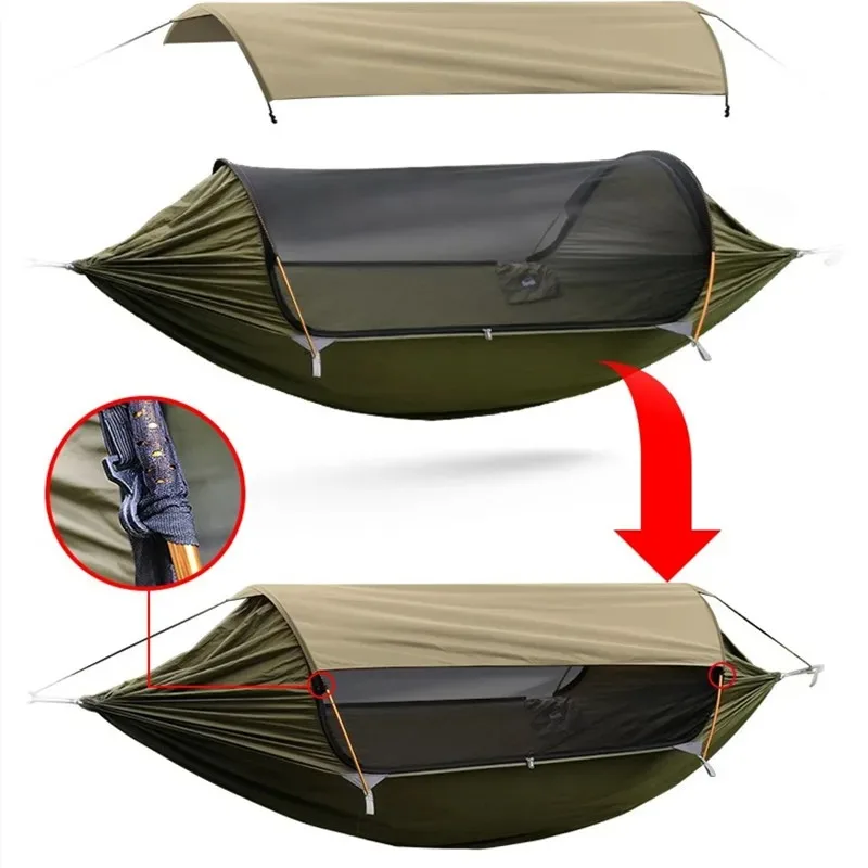 Outdoor accessories 1PCS 170CM high-strength folding telescopic aluminum pole, tent hammock accessory aluminum pole 5