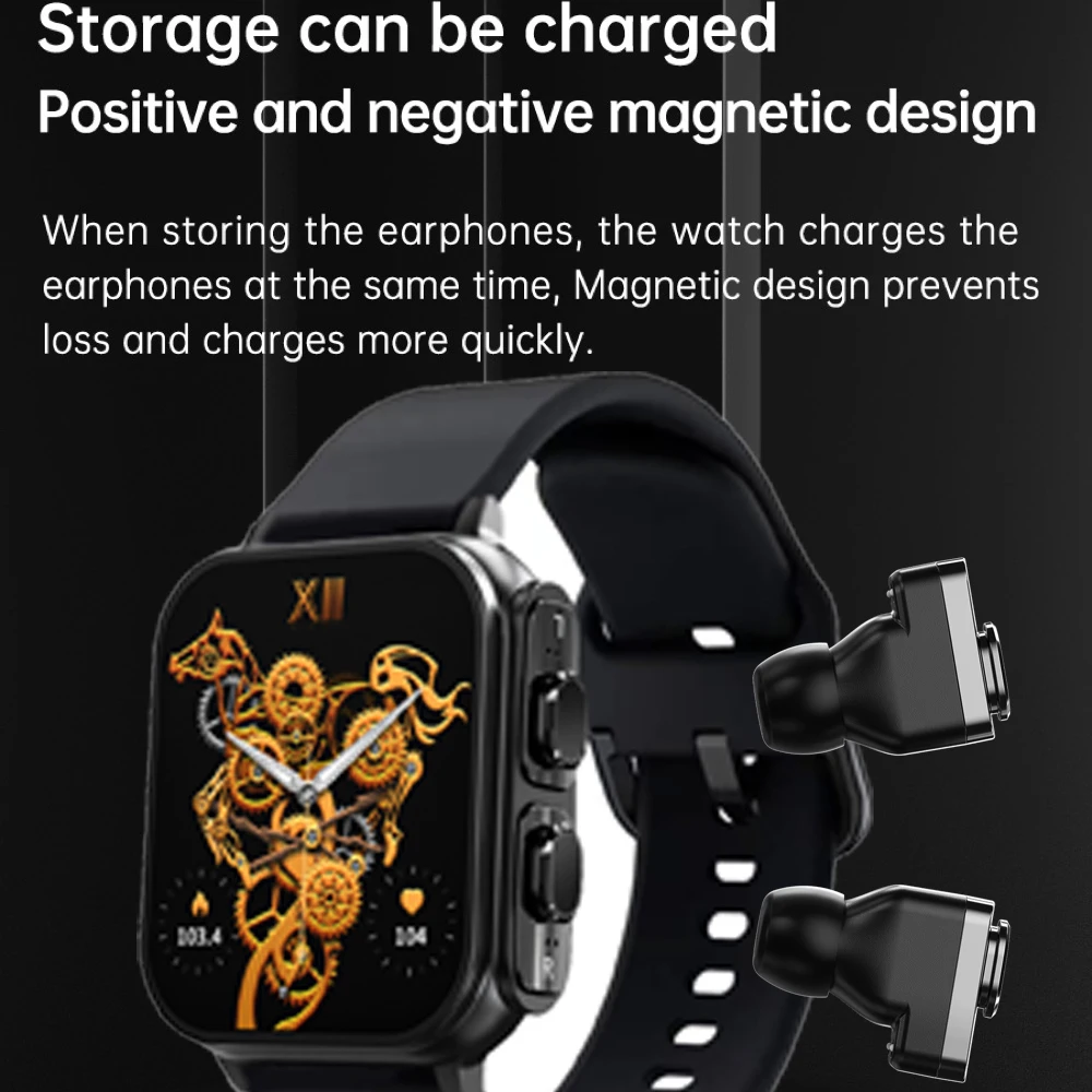 2023 ο 2 In 1  Ķ ġ ENC   TWS ̾ Ʈ ð 1.96  ɹڼ NFC Ultra Smartwatch