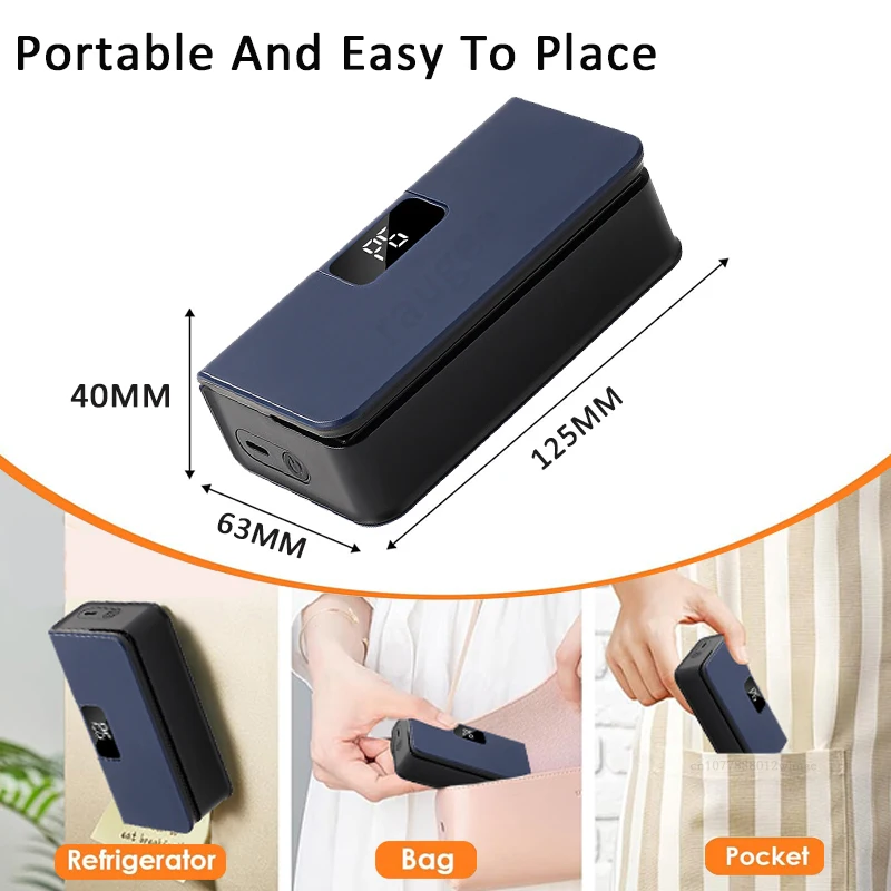 Plastic Bags Sealer Mini Sealing Machine Portable Handheld Mini Heat Bag Sealer USB Rechargeable Food Packaging Sealing Machine 6