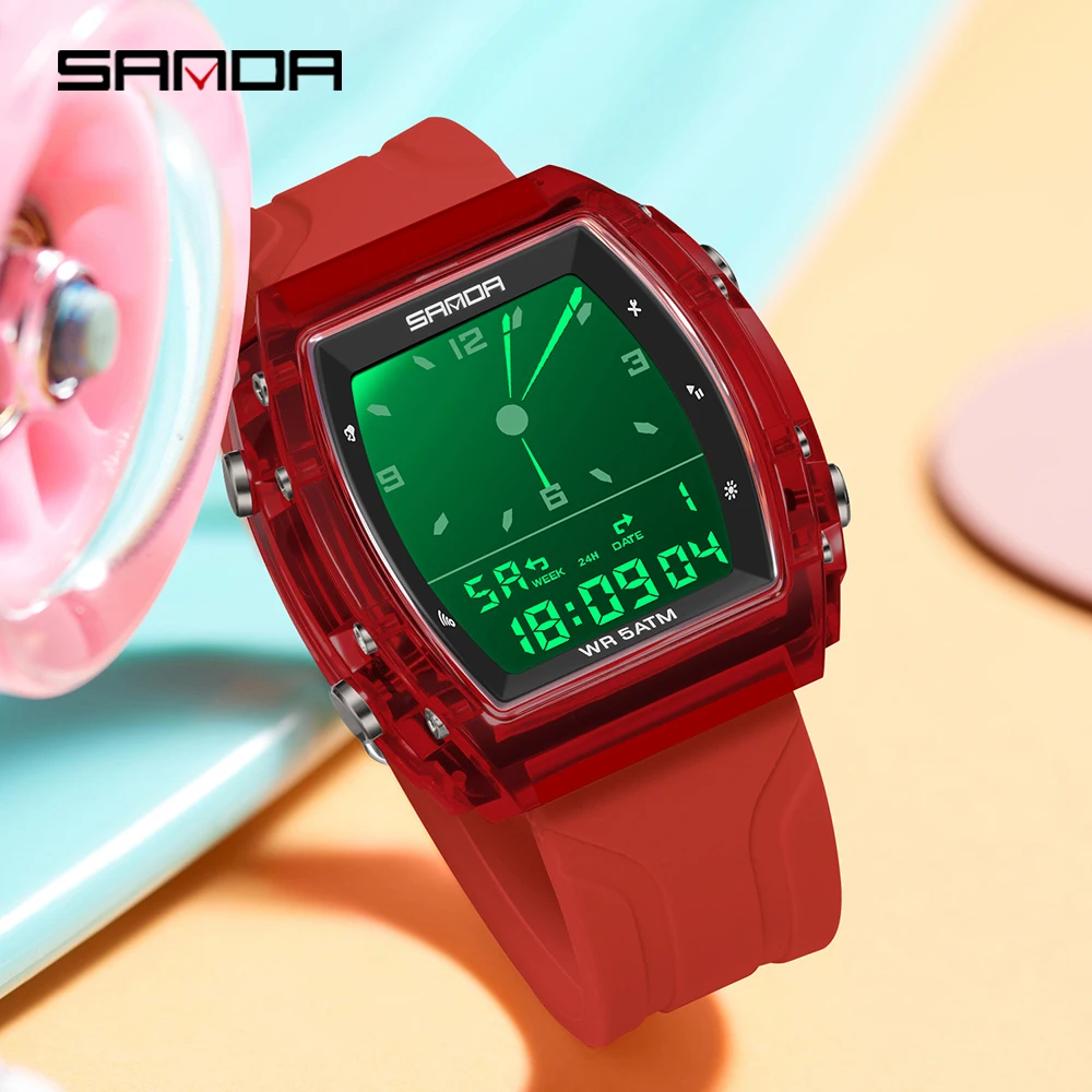 SANDA Luxury Waterproof Digital LED Sport Watch
