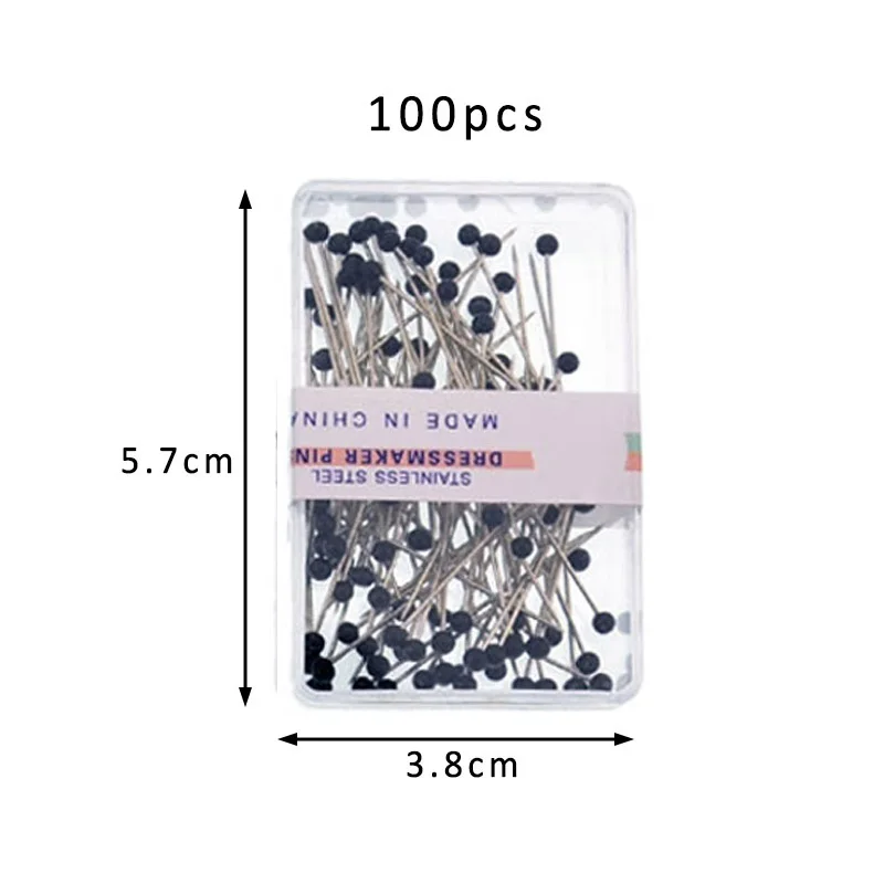 LMDZ 100Pcs Extra Long Pearl Head Pin Straight Sewing Pins for