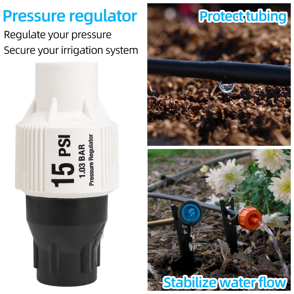 Micro Drip Irrigation System Pressure Regulator Irrigation Garden Watering System 10 Or 15 PSI 3/4'' Female Thread 3
