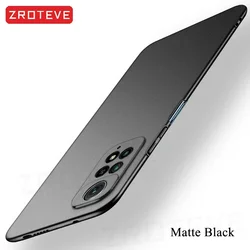 ZROTEVE Slim Frosted Hard PC Protective Phone Cover - Redmi Note 11S 5G (Matte Black)
