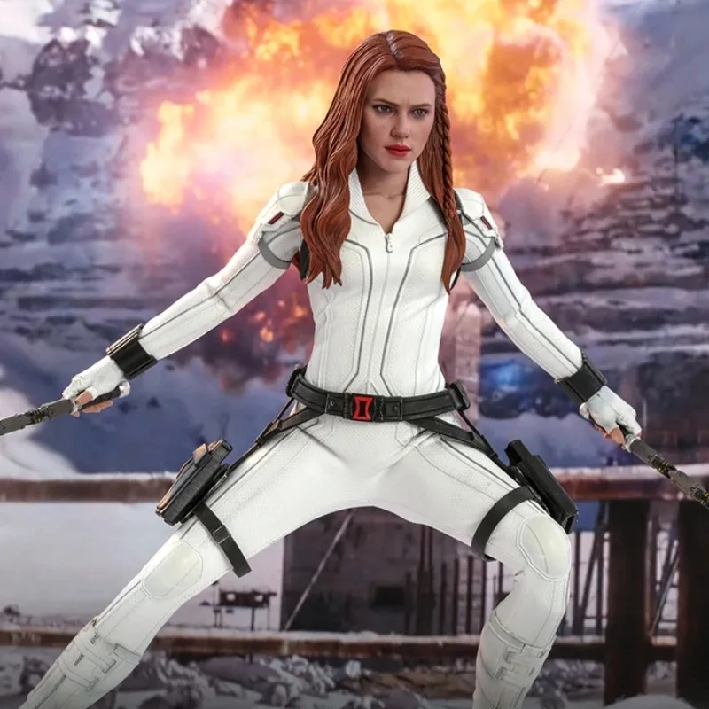 Marvel Original Genuine Hot Toys Mms601 Black Widow Snow Battle Suit 1/6 Ration Be Worthcollect Soldiers Modello Fatto A Mano Toy