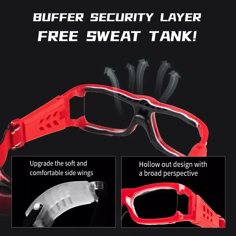 Myopia Basketball Glasses Sport Goggles Football Eyewear Anti-Collision Glasses Removable Training Goggles Cycling Glasses