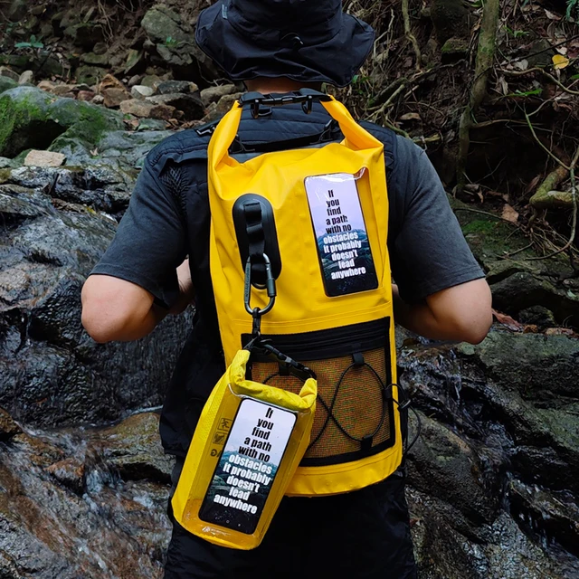 Outdoor Swimming Backpack Waterproof Reflect Beach Dry Bag Sports Floating Rafting Surfing Boating Pack Mesh Roll Top Travel Bag 2