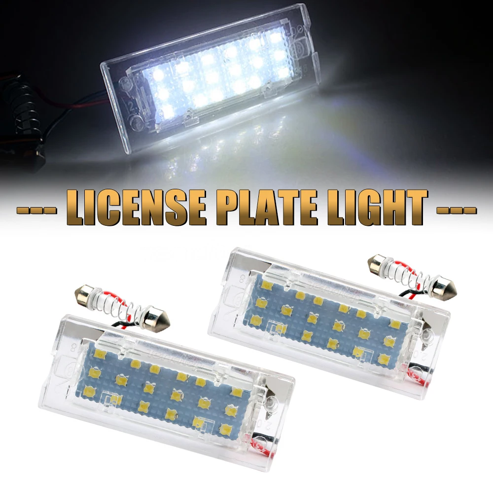 2pcsXenonWhiteLEDLicensePlateLampNumberPlateLightForBMWE83