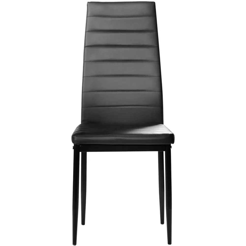 PU Dining Chair , Leather Dining Chairs with Curved Back & Foot Cap Protection for Dining Kitchen Living Room, 300lbs Capacity 4