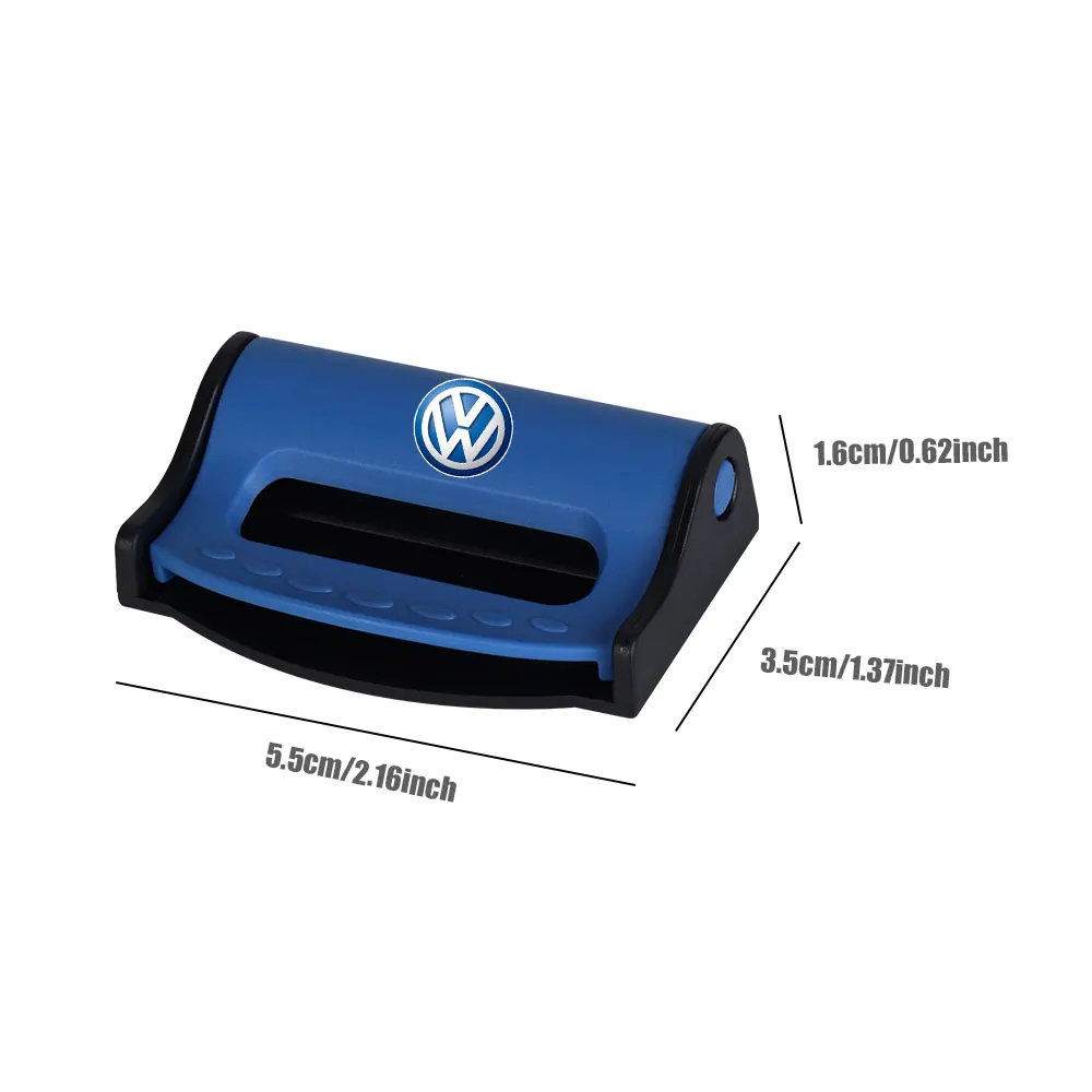 자동차 시트 벨트 버클 클립, 조절 가능한 스토퍼 버클 클립, 폭스바겐 Vw 티구안 제타 Mk6 시로코 폴로 투란 R라인 GTI용, 2 개
