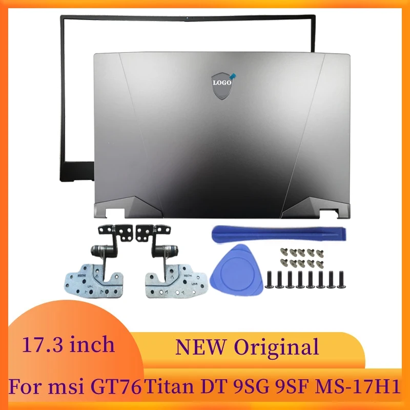 Nuovo Per Msi Gt76 Titan Dt 9Sg 9Sf Ms-17H1 Custodia Per Laptop Cover Posteriore Lcd/Cornice Anteriore/Cerniere Custodia Per Computer Portatile Argent