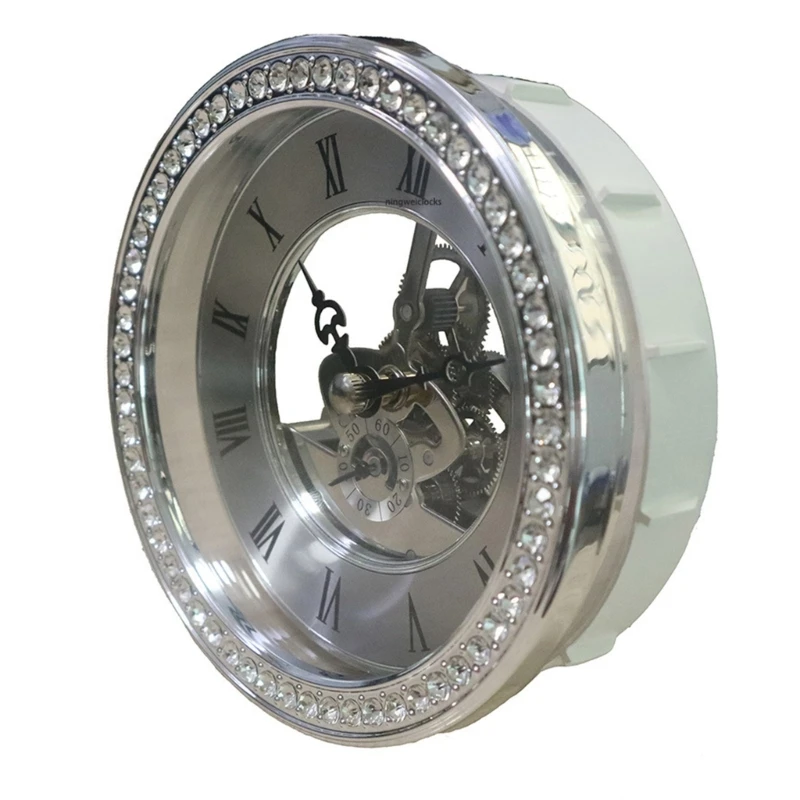 Modern 116mm Crystal Transparent Skeleton Clock Insert for Artistic Space Decors 3