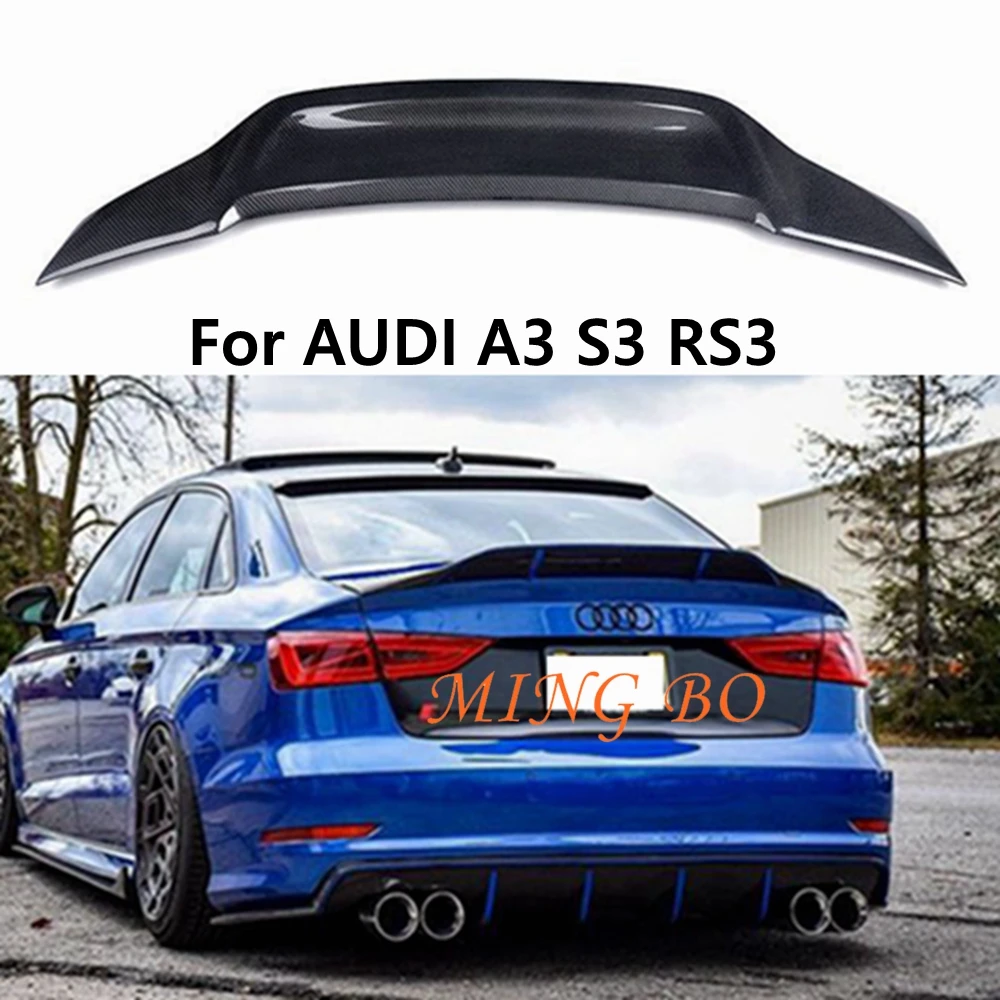 

For AUDI A3 S3 RS3 8V Limousine Sedan R/M4/PSM/V/VV/S Style Carbon Fiber Rear Spoiler Trunk Wing 2013-2020