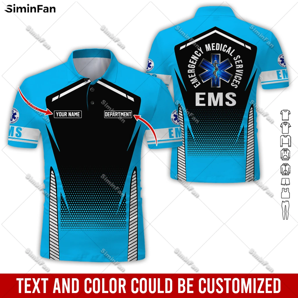 

Custom Name EMS EMT Physical Therapy Mens Polo Shirts 3D Printed Male Lapel Tee Summer Sporty Tennis Tshirt Unisex Female Top-6
