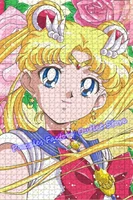 Sailor Moon Jigsaw Puzzles 300/500/1000 Pieces Cute Cartoon Girl Comic Print Puzzles for Kids Intellectual Game Toys Gifts 2