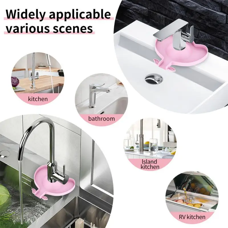 Kitchen Silicone Faucet Absorbent Mat Sink Catcher Countertop Protector Mat Draining for Bathroom Kitchen Gadgets faucet mat kitchen tools kitchen faucet splash pad