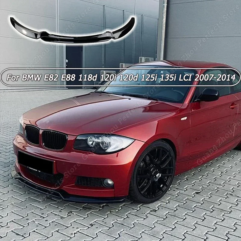 

For BMW E82 E88 118d 120i 120d 125i 135i LCI 2007-2014 ABS Car Front Bumper Splitter Lip Spoiler Diffuser Guard Body Kit Tuning