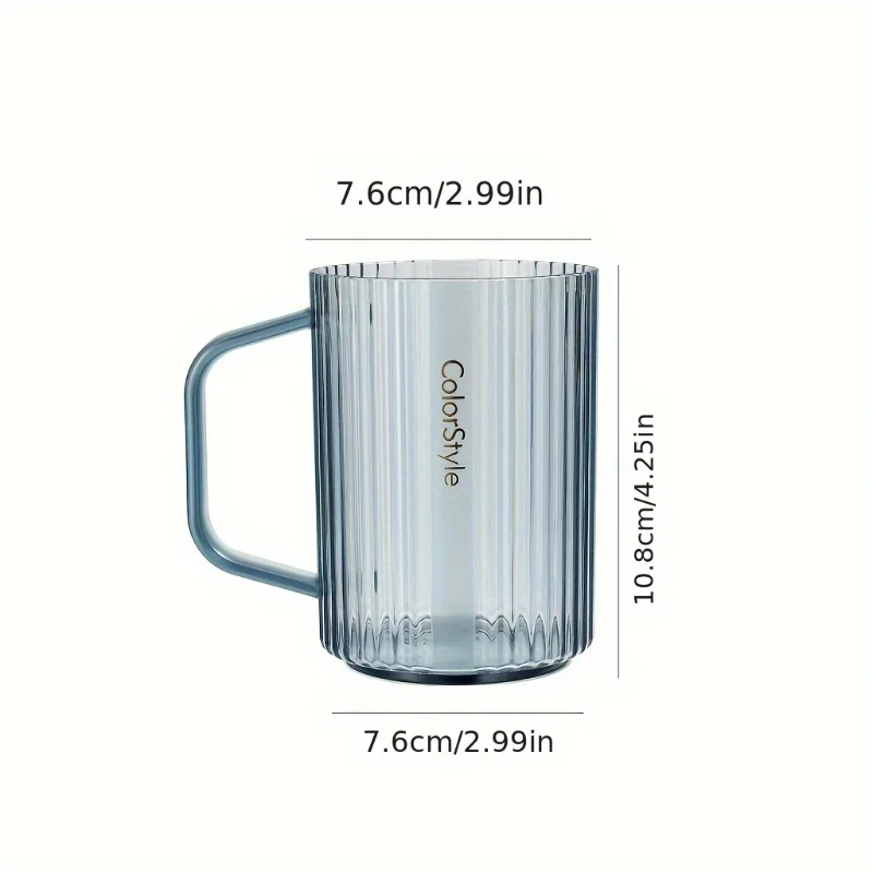 1 bicchiere per spazzolino da denti semplice e minimalista, in tinta unita, per collutorio, ideale per uso domestico. Bicchiere in plastica con manico, perfetto per gargarismi e bagno._voghion.com