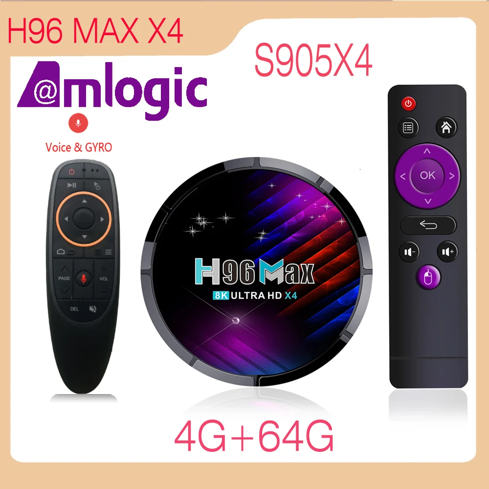 Android Tv Box 2022 Voice Control, S905x4 Amlogic H96 Max