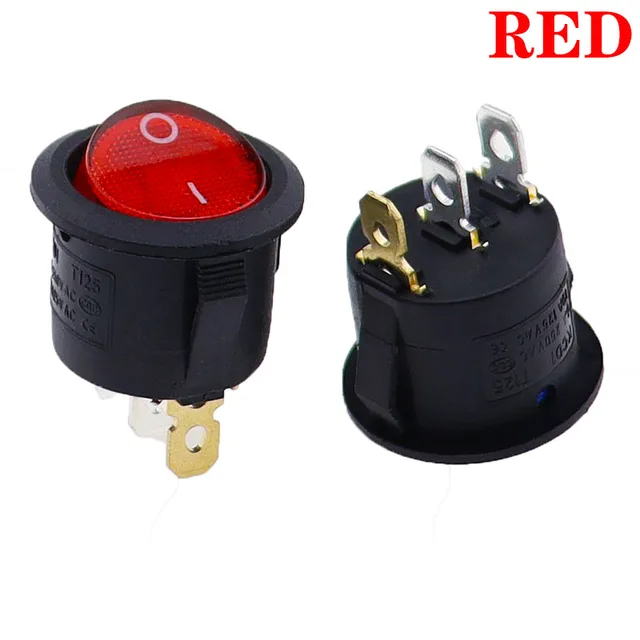 Wippenschalter 3 Polig Beleuchtet 250V 15A 125V 20A Ein/Aus Wippschalt