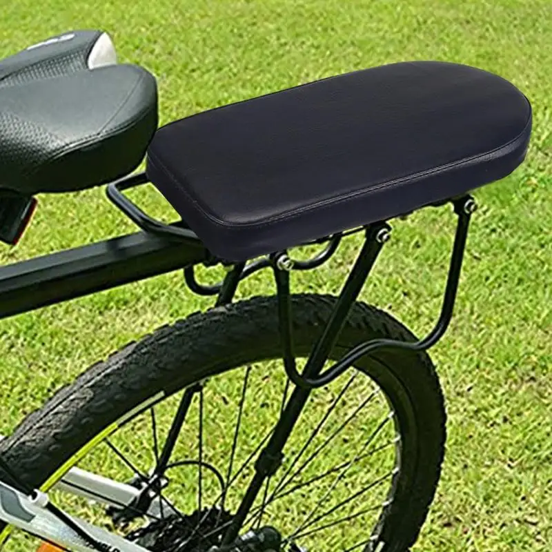 Cuscino Portapacchi Posteriore Per Bici – Ispessito, In Ecopelle Nera – Dimensioni 32x15x4 Cm – Per Sella Bambino O Comfort