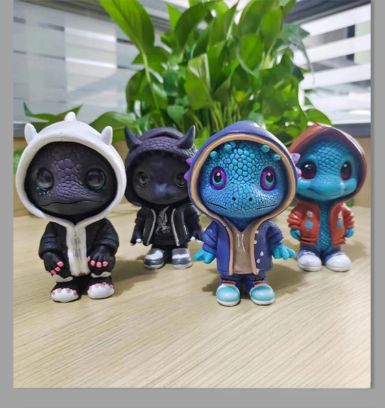 Cool Dragon Baby Resin Statue Decoration Decoration Decoration Dinosaur Elf Decoration Atmosphere Scene Layout Resin Crafts