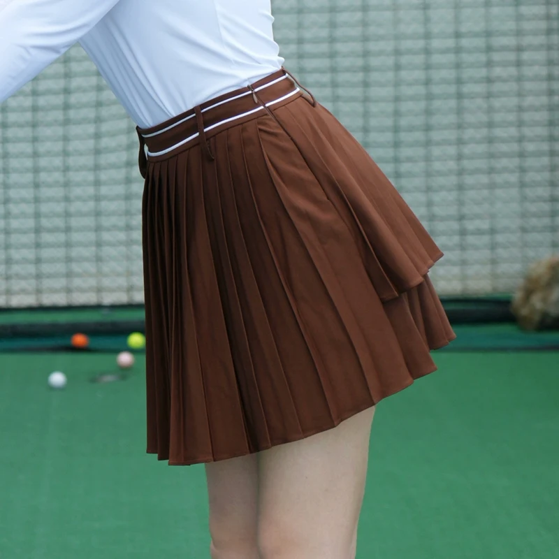 Golfist new golf irregular pleated skirt ladies high-waisted double lalyer tennis skort with women sports golf apparel