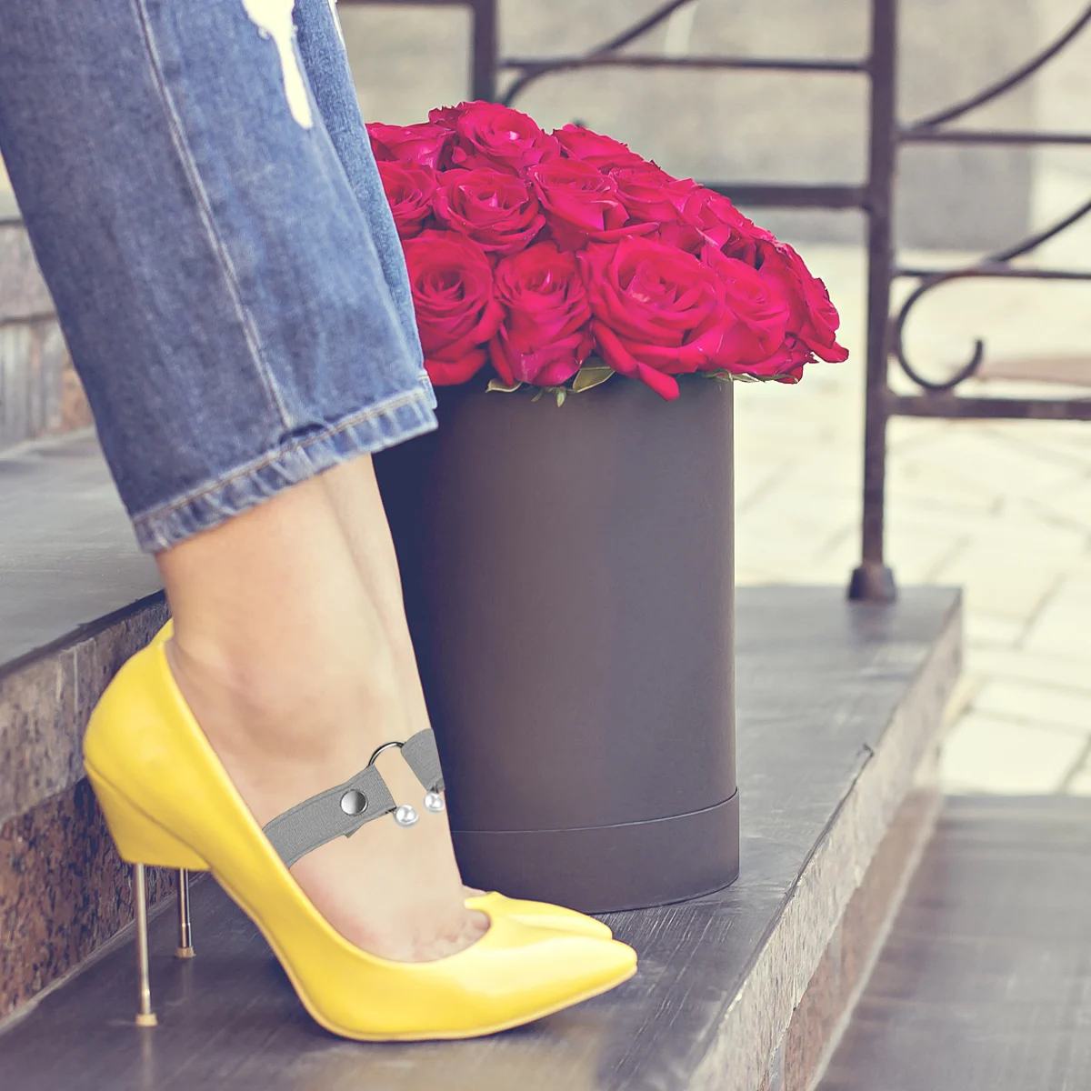 

2 Pairs High Heels Shoelaces Detachable Straps for Shoes Anti-loose Ankle Non-slip Belt Holding Belts Elasticated Miss