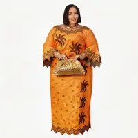 Robe africaine pour femmes, abaya brodée, grande taille, élégante, pour fêtes et cérémonies 3