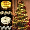 3.8CM Wide Christmas Ribbon Fairy Light Christmas Decoration DIY Bows String Light Tree Ornaments For Home Xmas Decor New Year 6