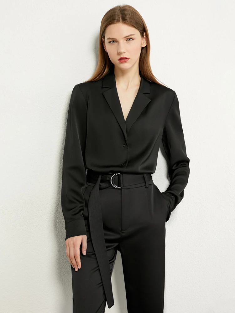 AMII Minimalism Two Piece Set Women 2023 Spring Office Lady Elegant Shirt+ High Waist Casual Loose Pant Separately 12331012 5
