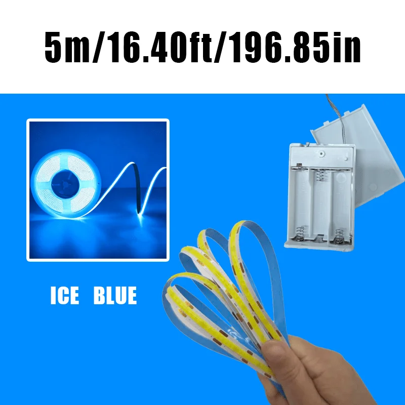 ตัวเลือกสินค้า ไฟ LED ยืดหยุ่น COB 5V สีสันสดใส สำหรับตกแต่งบ้านและงานปาร์ตี้
