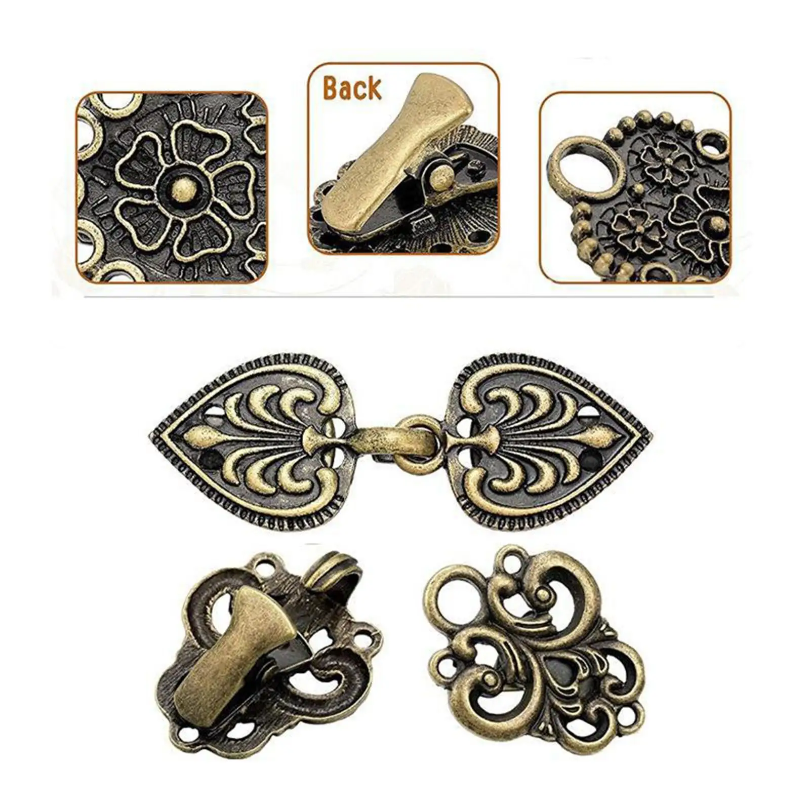 4Pcs Sweater Shawl Duck Mouth Clips Sweater Medieval Alloy Easy to Use Clips Fasteners for Shawl Dresses Jackets Shirt Women