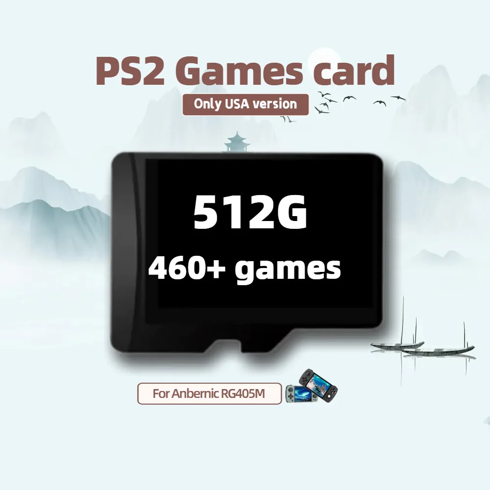 Anbernic RG405M PS2 Games Card USA Version TF Box All Language Memory Classic Retro 512G 460+ 256G 210+ 128G 100+ 64G 40+