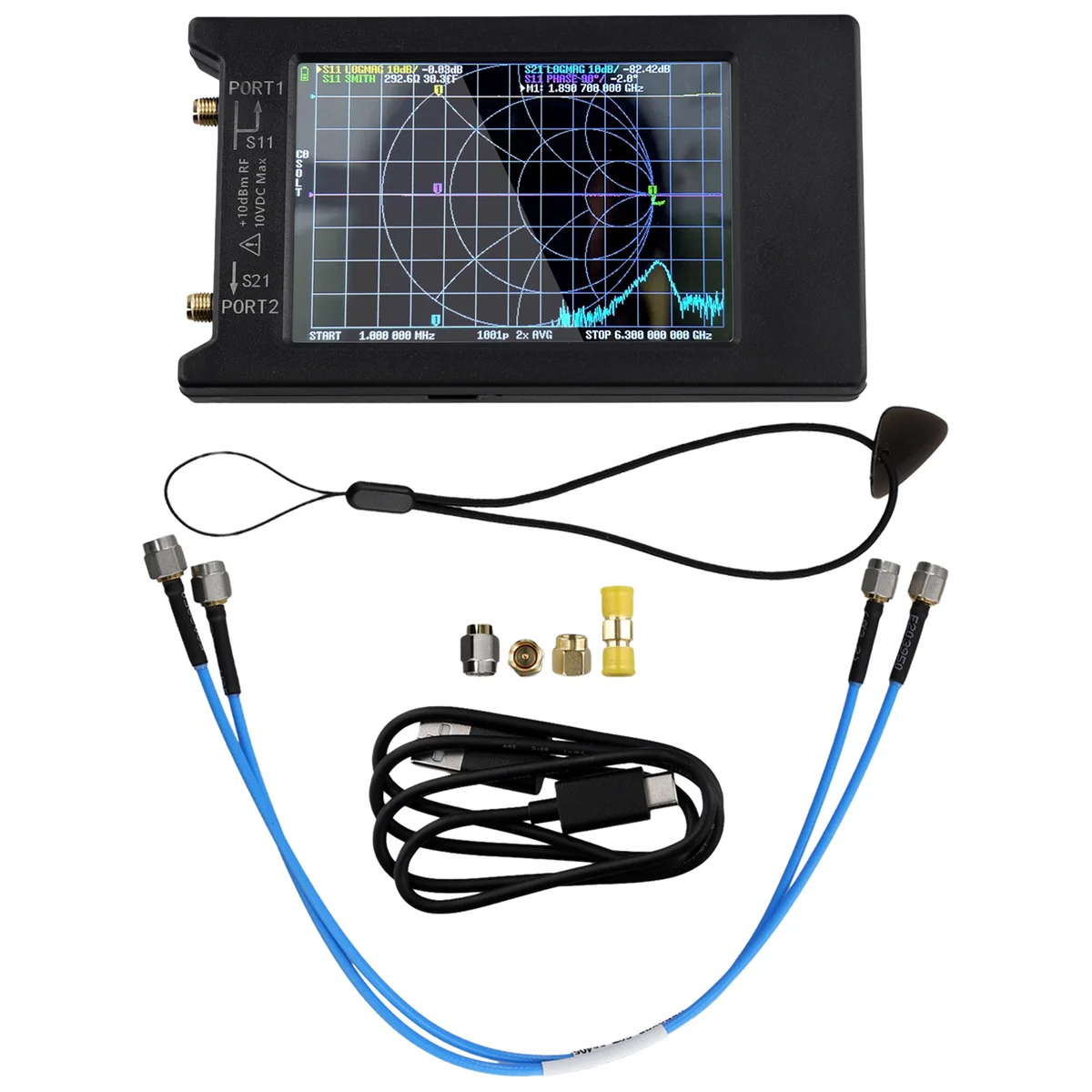 LiteVNA-64 50KHz-6.3GHz 4Inch Touch Screen Vector Network Analyzer HF UHF Antenna Analyzer Update of NanoVNA
