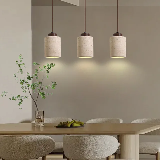 Modern Wabi-Sabi Stone Pendant Lamp 2