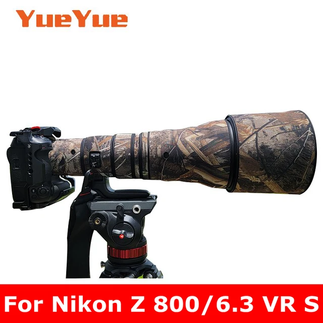 Nikon z 800 f6.3 vr s用防水レンズ,カモフラージュコート,レインカバー,保護ケース,ナイロンガンクロス,nikon 9/800/6用