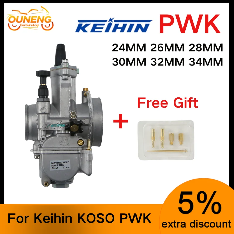PWK 24 26 28 30 32 34mm Carburatore Universale Per Keihin Carb 2T 4T