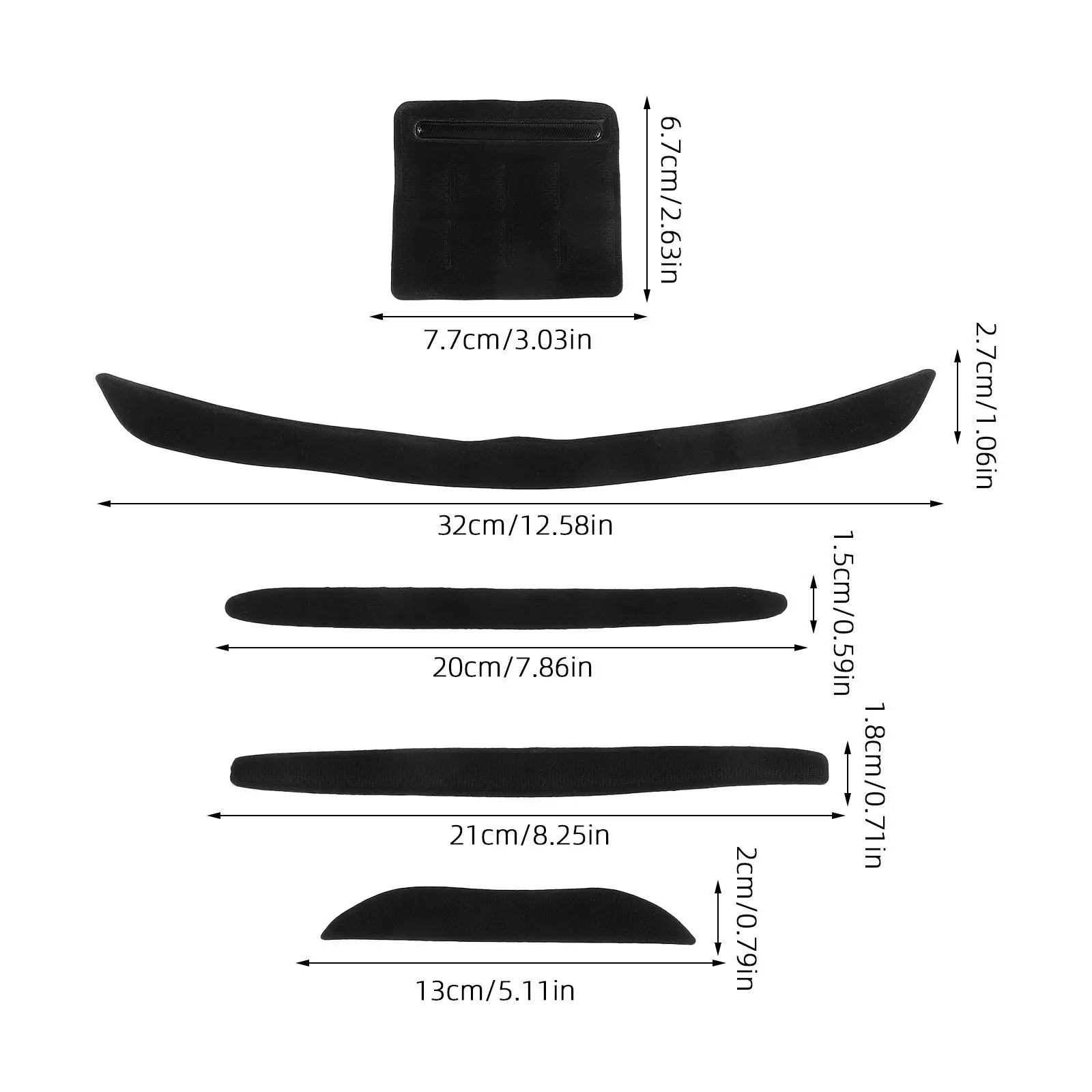 7Pcs 자전거 교체 라이너 사이클링용 경량 땀 흡수 폼 패드 산악 도로 안전 쿠션 패드