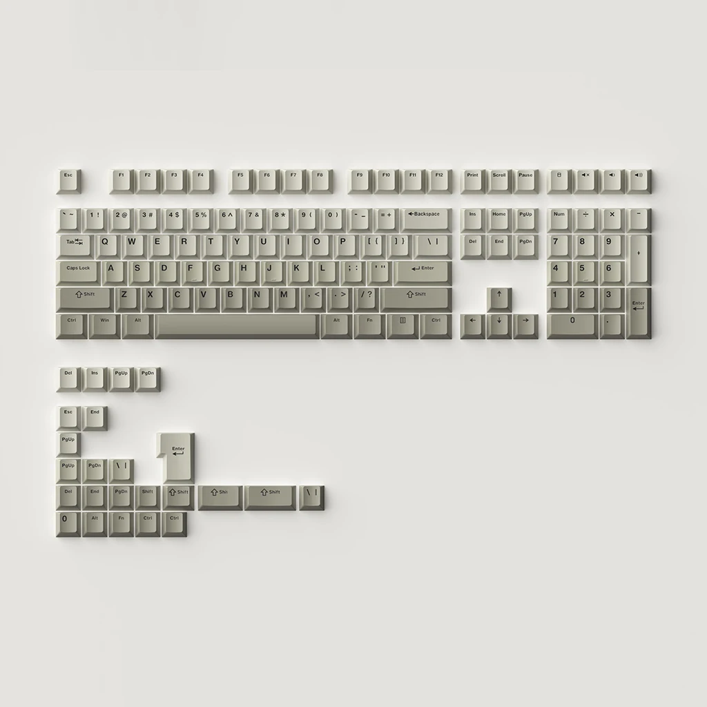 Akko Quente Frio Cinza Conjunto 132-chave Cereja Perfil Keycaps Conjunto Pbt Double-shot Full Keycaps Conjunto para Teclado Mecânico mx