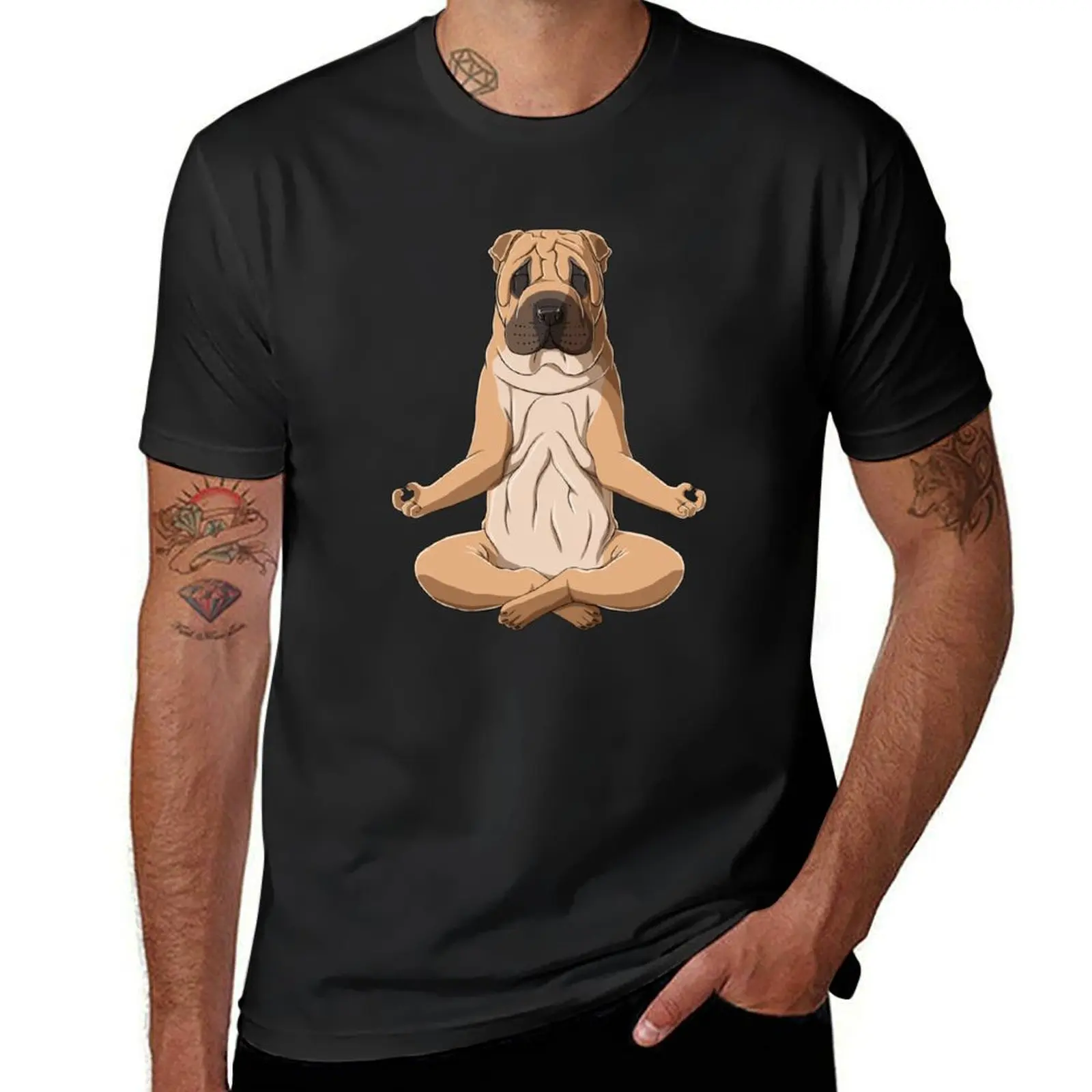 

Yoga Shar Pei Dog T-Shirt animal prinfor boys heavyweights sublime funnys sweat shirts, men